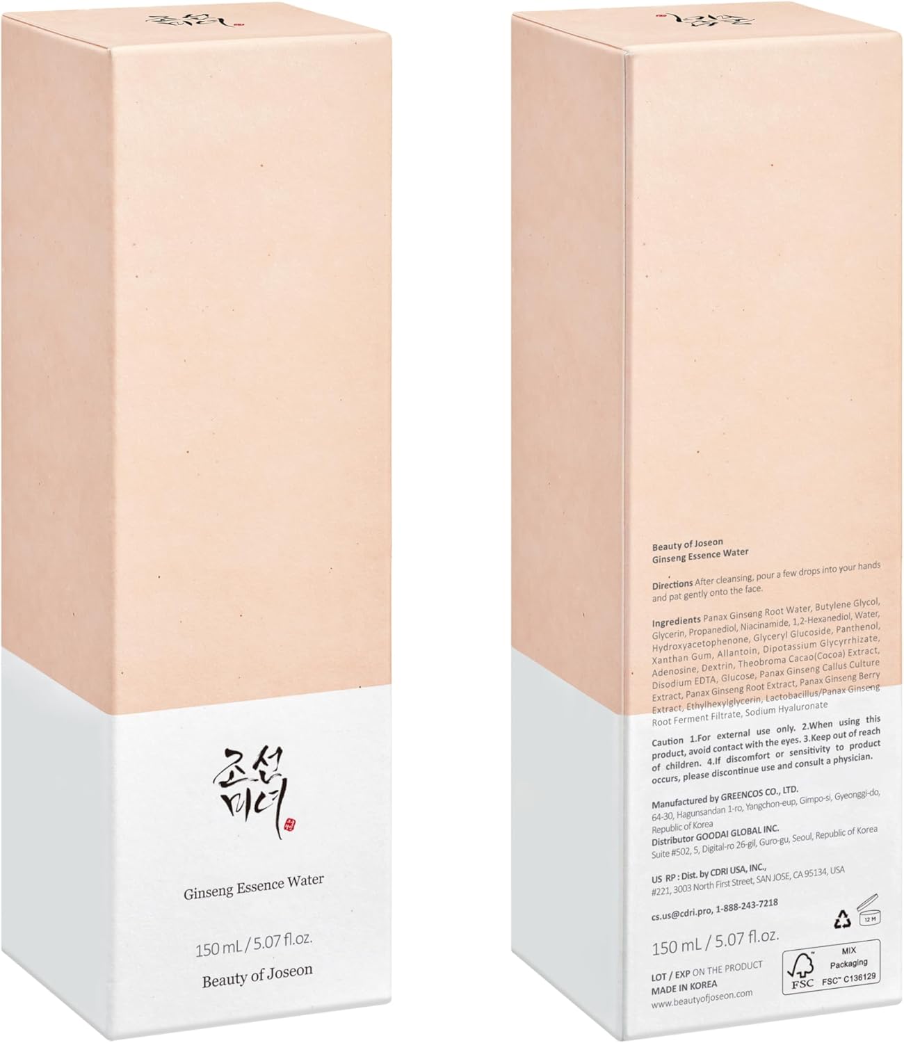 Beauty of Joseon Ginseng Essence Water