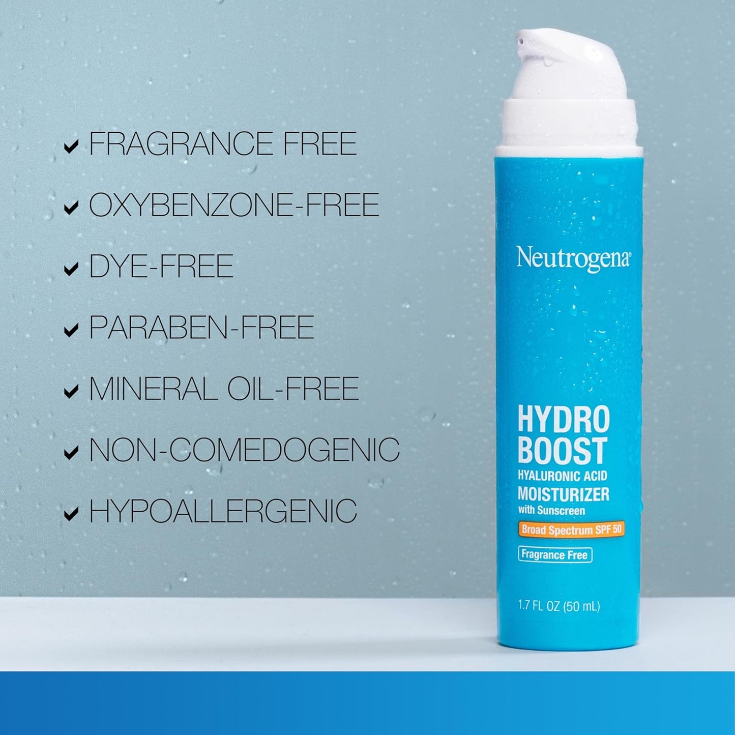 Neutrogena Hydro Boost Hyaluronic Acid Moisturizer SPF 50 Sunscreen