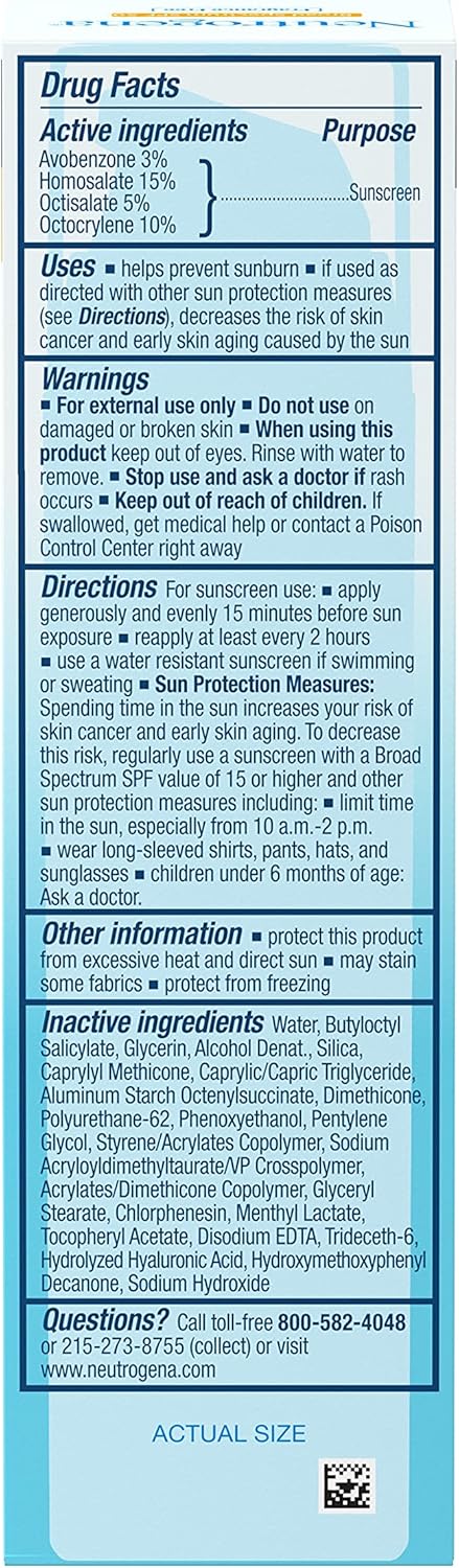 Neutrogena Hydro Boost Hyaluronic Acid Moisturizer SPF 50 Sunscreen