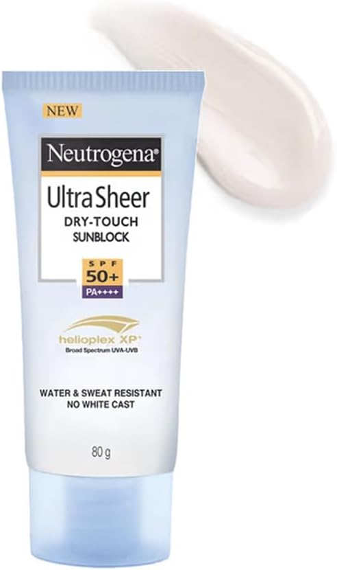 Neutrogena Ultra Sheer Dry Touch Sunblock SPF 50+ Sunscreen (White,80 g)
