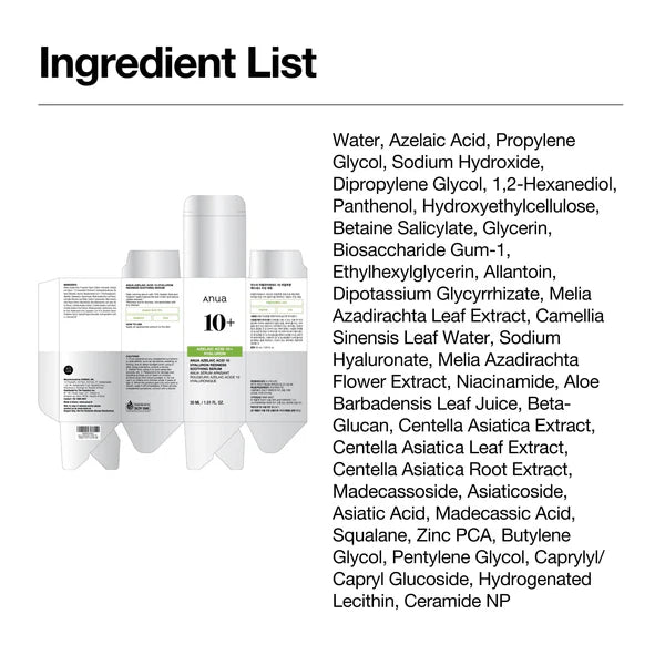 Azelaic Acid 10 Hyaluron Redness Soothing Serum